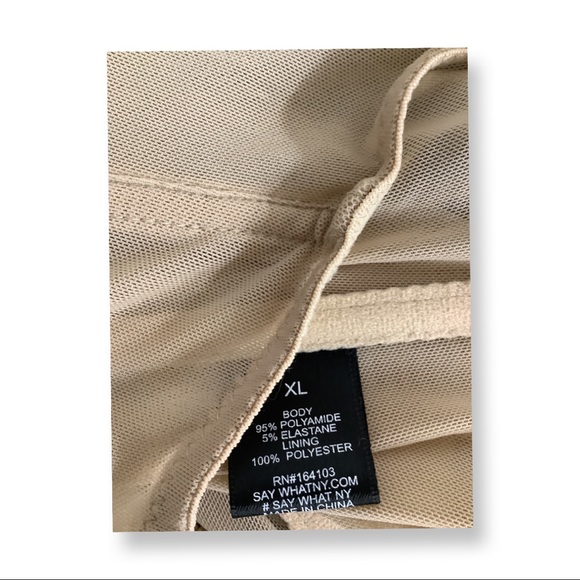 Say What Beige Bustier Padded Cups Crop Top - Picture 4 of 4